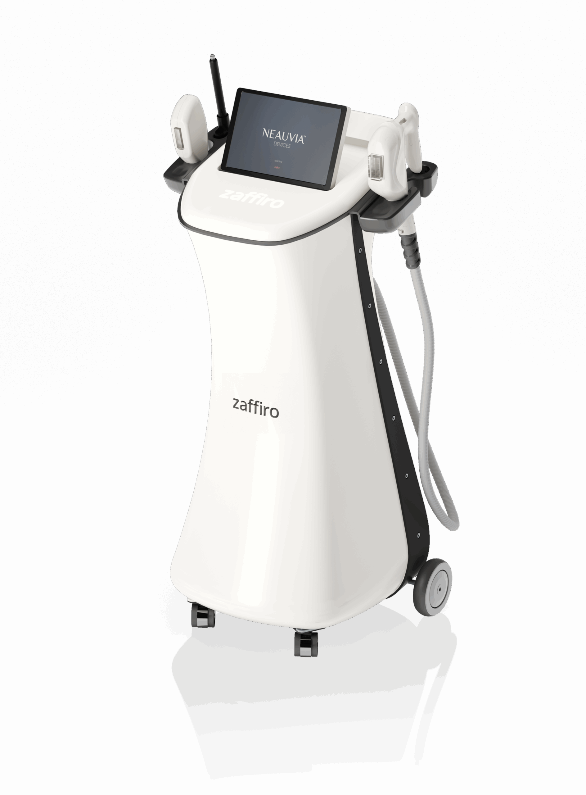 ZAFFIRO is an innovative medical device that combines hydro-exfoliation and near-infrared thermo-lifting to brighten and tighten the skin